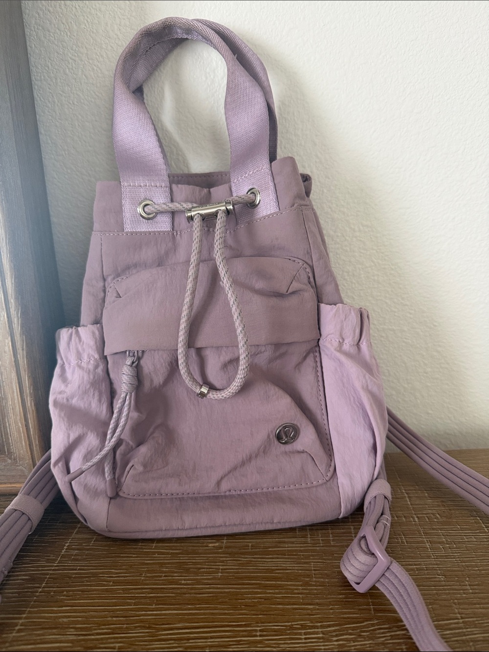 lululemon athletica Lilac Convertible Drawstring Backpack Tote